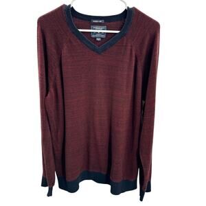 Men's Seriously Soft American Eagle Outfitters V-neck Pullover Burgundy Blue XL